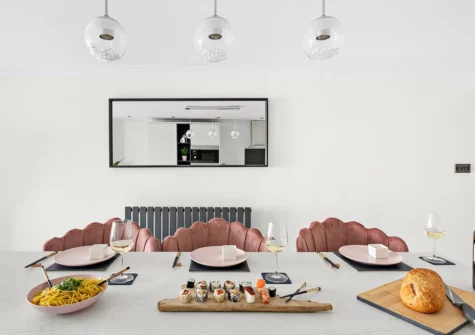 The dining area at 7 Bayview, Vernon Court, Torquay