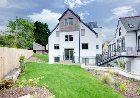 The property is set within an award-winning development at the site of the former Fowey station master's house