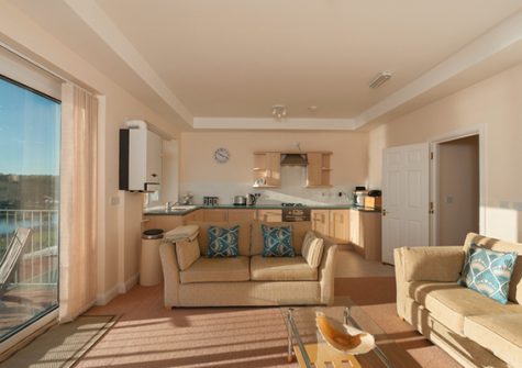The living area @ 7 Vista Apartments, Paignton