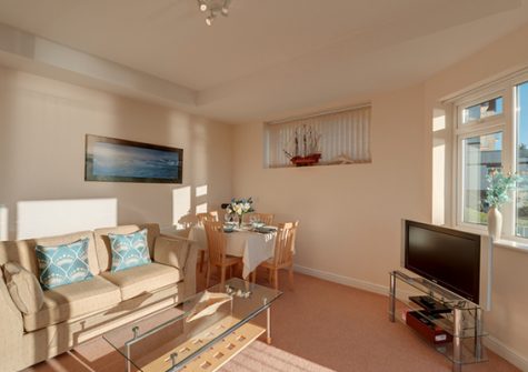 The living area @ 7 Vista Apartments, Paignton