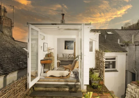 The gorgeous, light-filled sun room at 8 Millpool, Mousehole