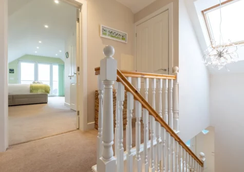 The first floor landing at 8 Ocean View, Polruan