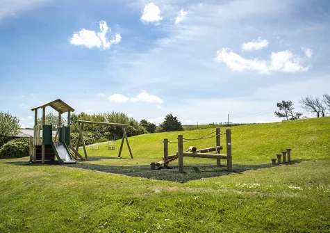 The communal children's play area at Willingcott, Woolacombe