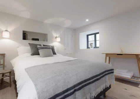 The bedroom at 9 Chapel Street, Mousehole