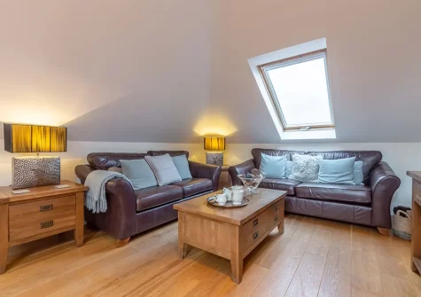 The living area at 9 Fernhill Penthouse, Carbis Bay