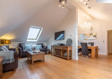 The living area at 9 Fernhill Penthouse, Carbis Bay