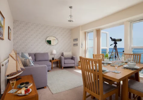 The living & dining area at 9 Marina Court, Torquay