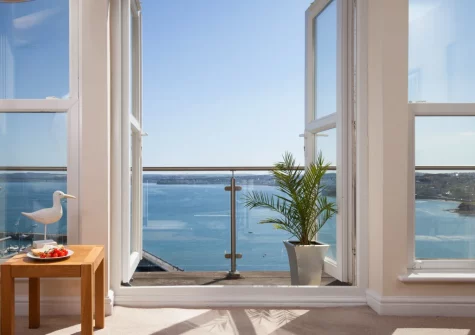 The fantastic view from the living area at 9 Marina Court, Torquay