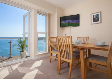 The dining area at 9 Marina Court, Torquay