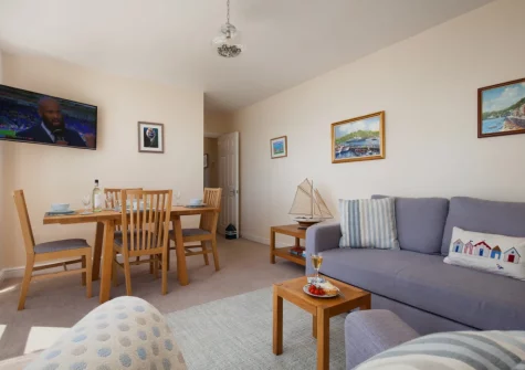 The living & dining area at 9 Marina Court, Torquay