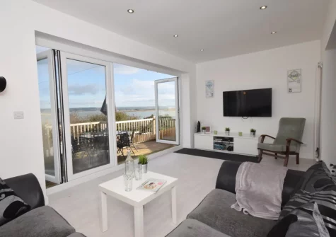 The living area at A Rare Old Station, Appledore