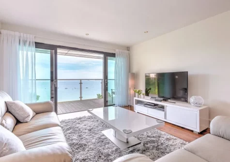 The living area at Abalone, St Ives