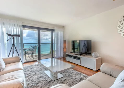 The living area at Abalone, St Ives