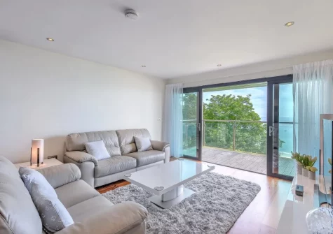 The living area at Abalone, St Ives