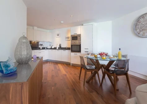 The kitchen & dining area at Abalone, St Ives