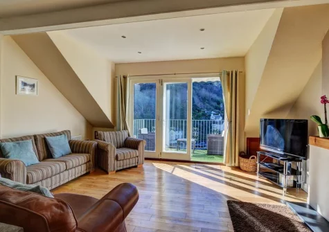 The living area at Aberlyn, Lynmouth