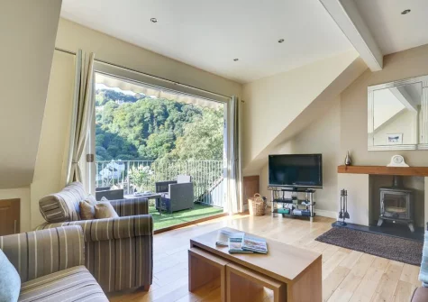 The living area at Aberlyn, Lynmouth