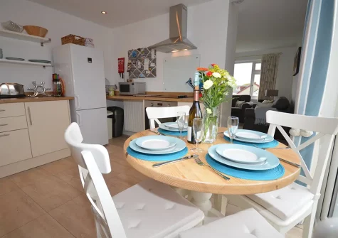 The dining area at Aglets Cottage, Bude
