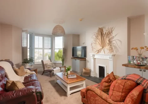 The living room at Alba's Abode, St Ives