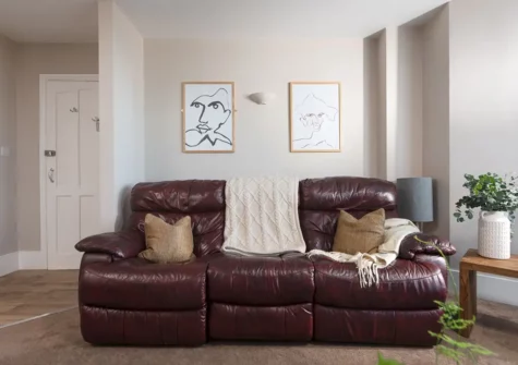The living room at Alba's Abode, St Ives