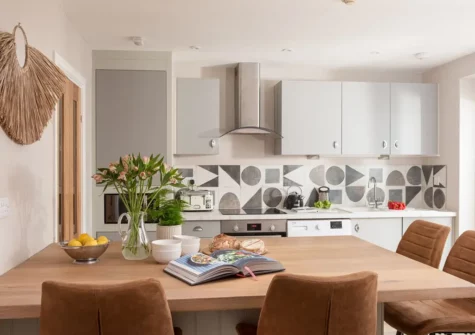 The kitchen & dining area at Alba's Abode, St Ives