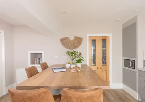 The dining area at Alba's Abode, St Ives