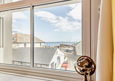 The view from bedroom #1 at Albatross Cottage, Looe