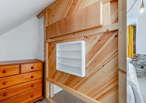 Bedroom #1 concealed wardrobe at Albatross Cottage, Looe