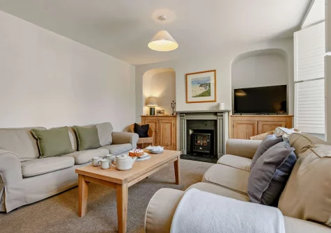 The living room at Alexandra House, Padstow