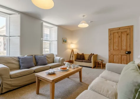 The living room at Alexandra House, Padstow