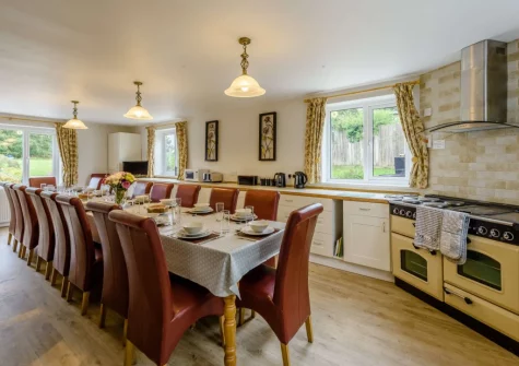 The kitchen & dining area at Alminstone House, Woolsery