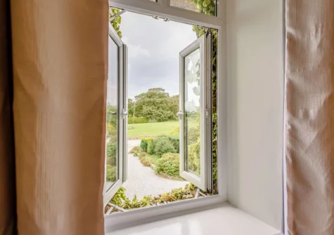 The view from bedroom #7 at Alminstone House, Woolsery