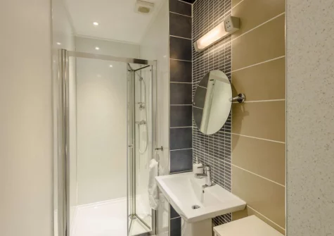The shower room at Alminstone House, Woolsery