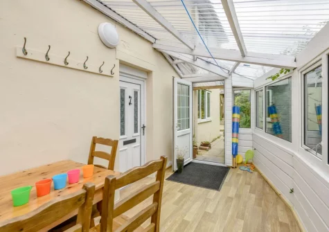 The rear sun porch at Alminstone House, Woolsery