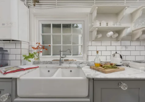 The kitchen at Almond Cottage, Hayle