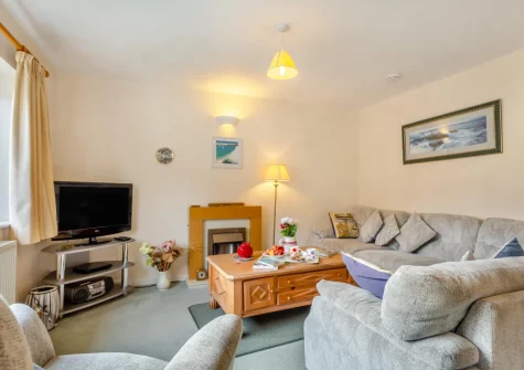 The living area at Alvaston, Looe