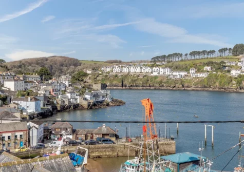 The view from the hterrace & alfresco dining area at Amelia Cottage, Polruan