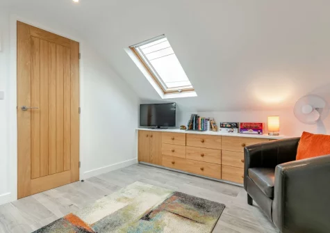 The living room at An Logh, Helston