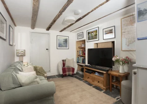 The living area at An Selder, Fowey