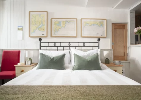 The bedroom at An Selder, Fowey