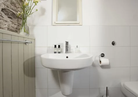 The bathroom at An Selder, Fowey