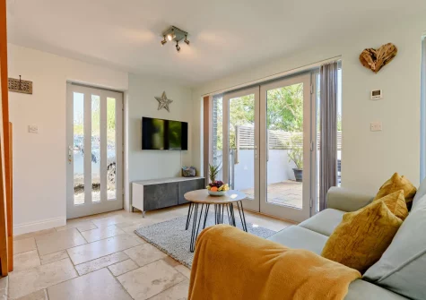 The living area at An Skyber, St Breock