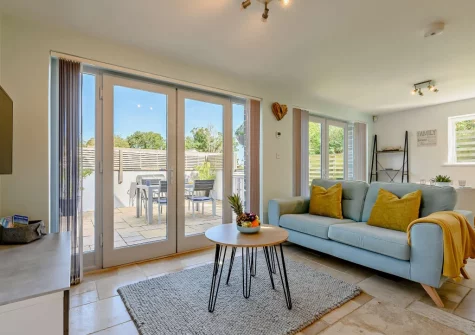 The living area at An Skyber, St Breock