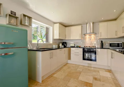 The kitchen at An Skyber, St Breock
