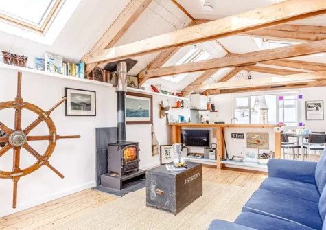 The living area at Anchor Loft, St Ives