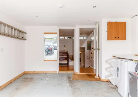 The parking garage & utility area at Anchor Loft, St Ives