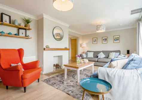 The living room at Anchor Watch, Fowey