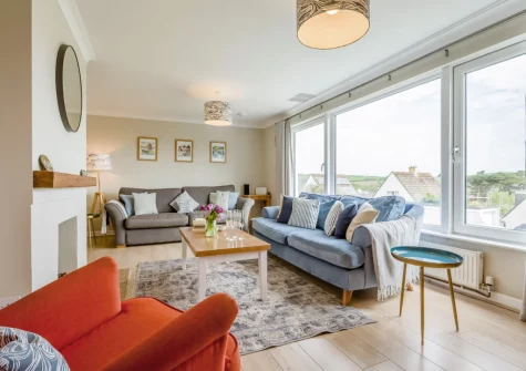 The living room at Anchor Watch, Fowey