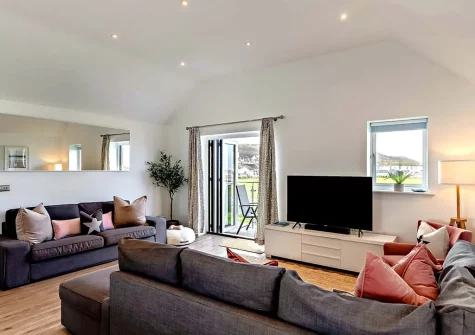 The living area at Andas Beach House, Westward Ho!