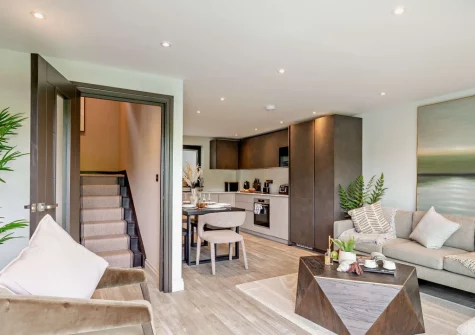 The living area at Annabell, Looe